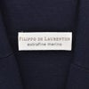 【preSALE!20%off】フィリッポデローレンティスFILIPPODELAURENTIISニットジャケットメンズ6つ釦ダブルブレストエクストラファインメリノウールネイビー紺長袖ノッチドラペルハイゲージカーディガン国内正規品でらでら公式ブランド