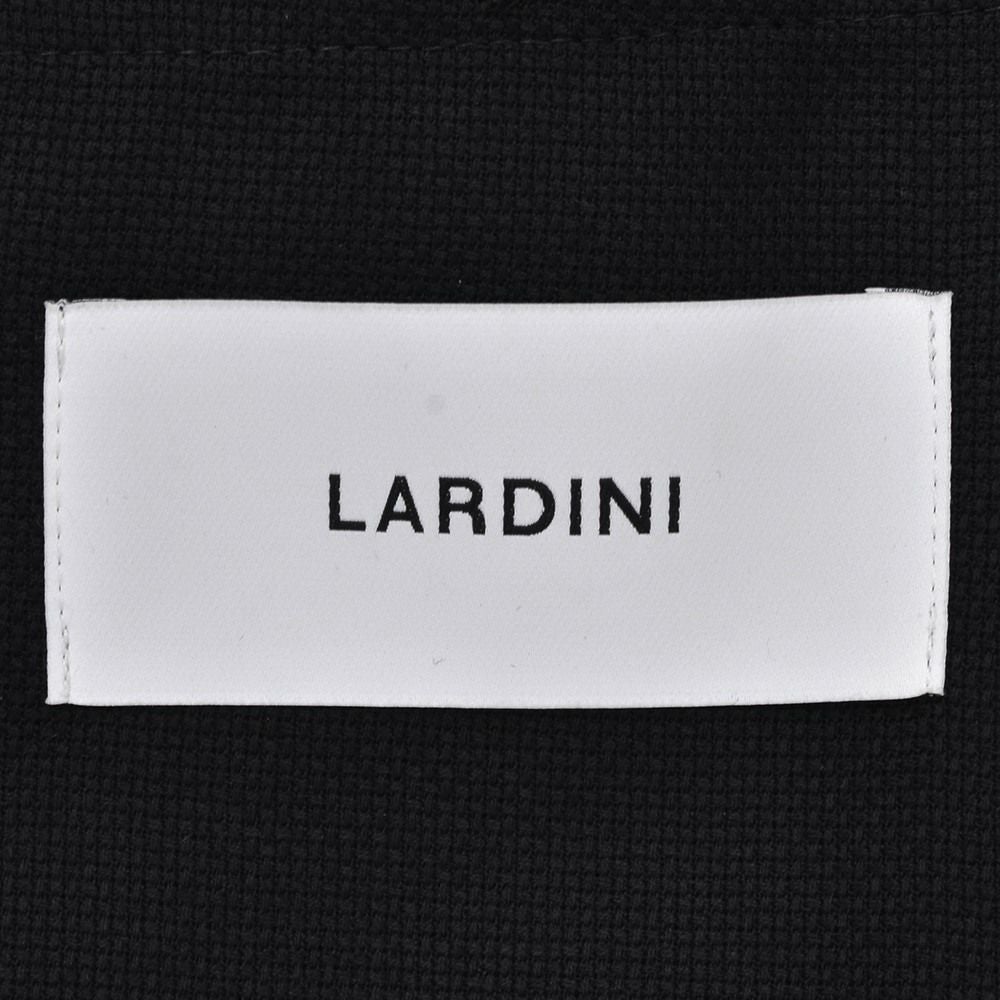 ラルディーニLARDINIウールホップサックジャケットメンズ段返り3つ釦ウールブラック黒ブート二エール付アンフィニッシュ袖ボタン付け代金込み国内正規品でらでら公式ブランド