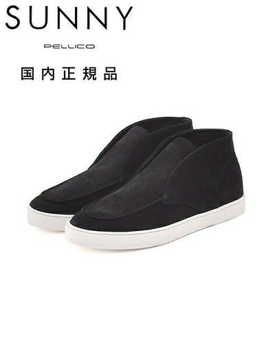 ペリーコサニーPELLICOSUNNYチャッカシューズメンズBARTEXM007スエードレザーブラック黒2.5cmソールUチップ国内正規品でらでら公式ブランド