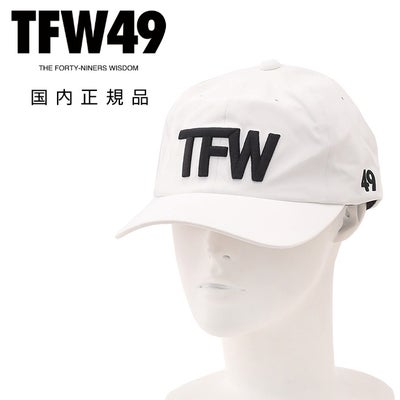 TFW49ティーエフダブリューフォーティーナインベースボールキャップメンズテクニカル帽子6パネル刺繍ロゴアジャスター調節可能ポリエステルホワイト白ユニセックスゴルフ国内正規品でらでら公式ブランド