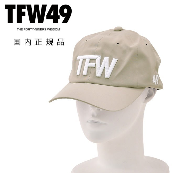 TFW49ティーエフダブリューフォーティーナインベースボールキャップメンズテクニカル帽子6パネル刺繍ロゴアジャスター調節可能ポリエステルライトグレーユニセックスゴルフ国内正規品でらでら公式ブランド