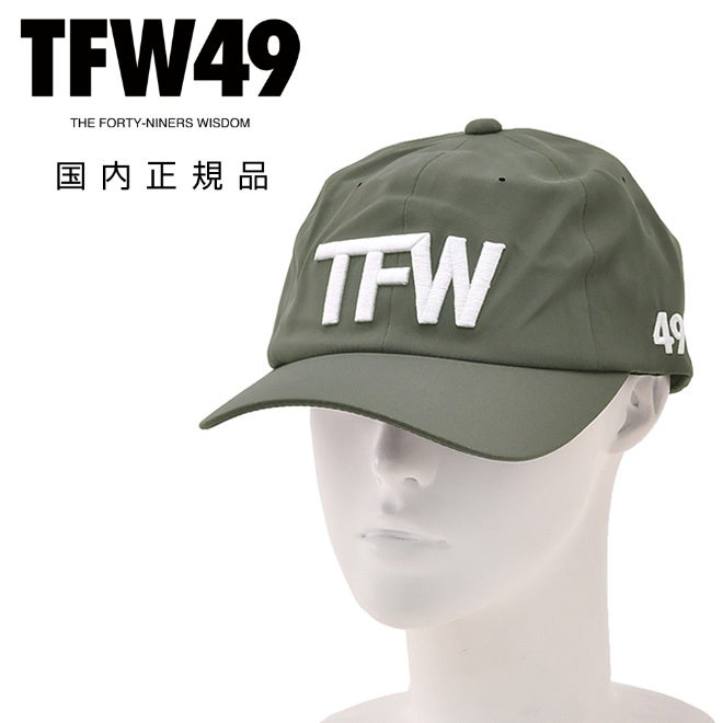 TFW49ティーエフダブリューフォーティーナインベースボールキャップメンズテクニカル帽子6パネル刺繍ロゴアジャスター調節可能ポリエステルグレーユニセックスゴルフ国内正規品でらでら公式ブランド