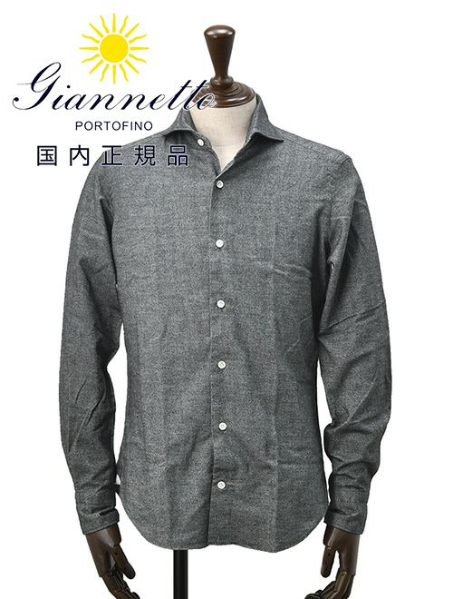 ジャンネット GIANNETTO 長袖カジュアルシャツ メンズ コットン