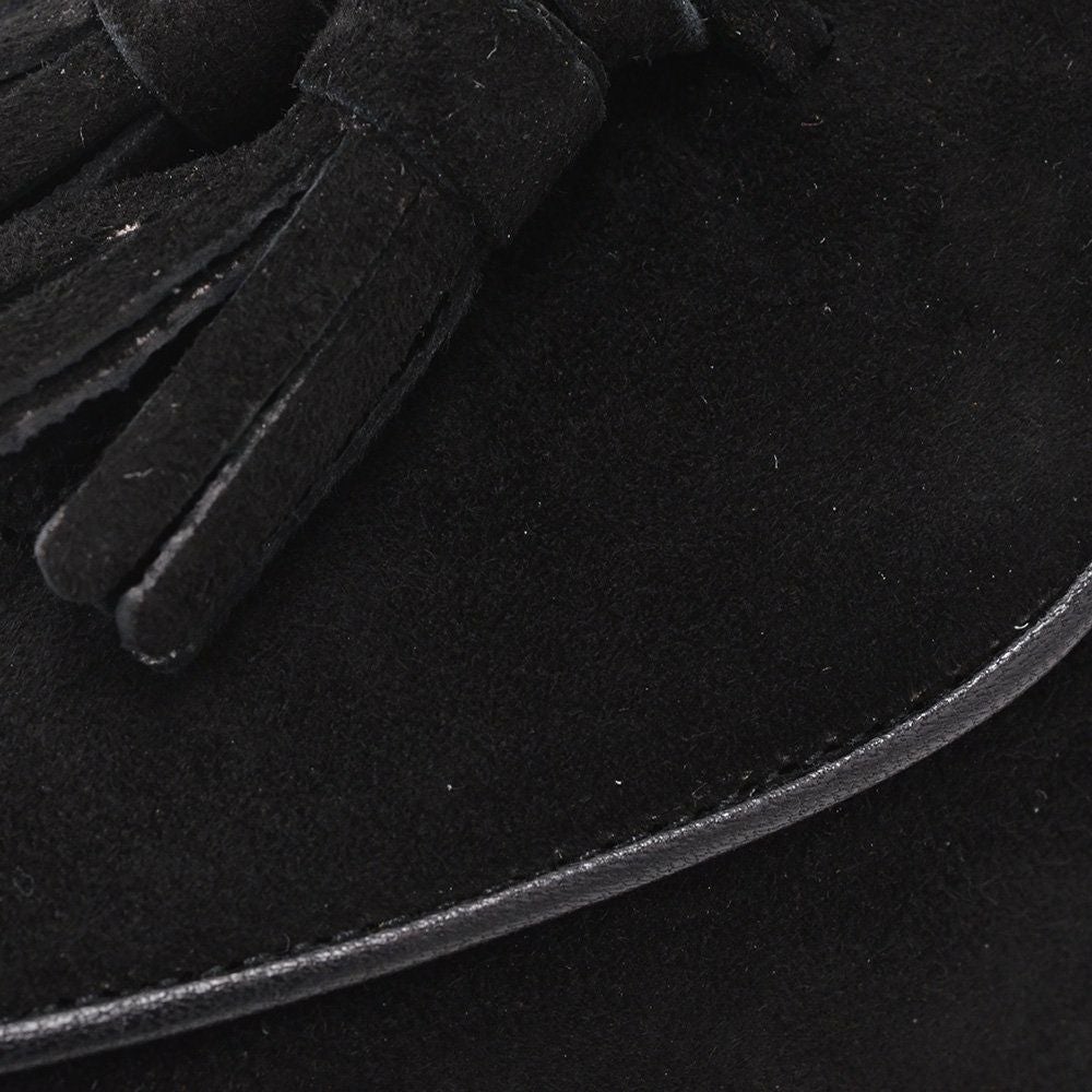 ボードインアンドランジBAUDOIN&LANGEベルジャンシューズメンズSaganモデルクラシックタッセルローファーClassicTasselsブラック黒スエードレザー国内正規品でらでら公式ブランド