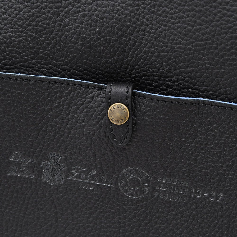 フェリージfelisiビッグトートバッグメンズ2フェイス変形型13/37/LD+SNシュリンクレザー×内側スエードレザーブラックフロントポケット1室構造男女兼用国内正規品でらでら公式ブランド