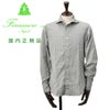 【preSALE!20%off】フィナモレFinamore長袖カジュアルシャツメンズSIMONEシモーネコットンフランネル生地グレーブランドロゴ入り貝釦製品洗いカッタウェイ襟国内正規品でらでら公式ブランド