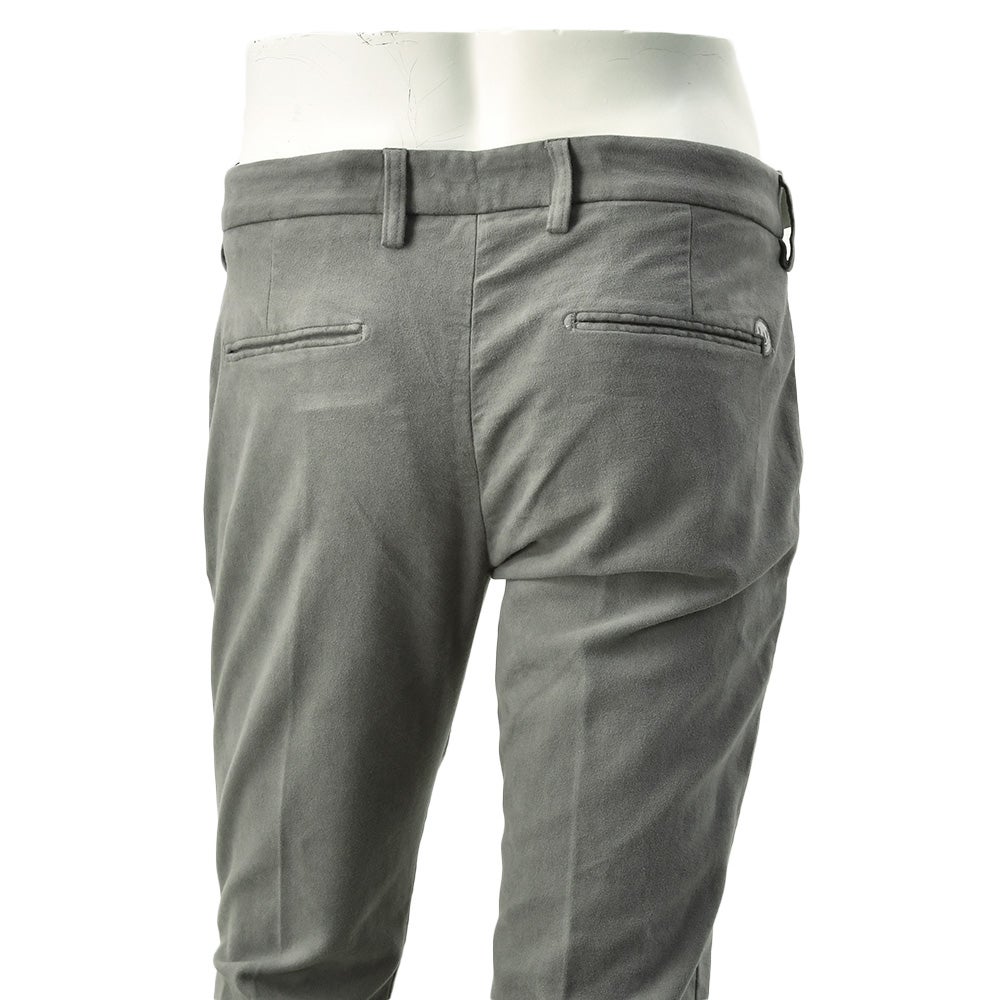 【preSALE!20%off】アントレアミENTREAMISコットンパンツモールスキンメンズ8188モデルダークグレークロップド丈スリムテーパードシルエットストレッチ国内正規品でらでら公式ブランド