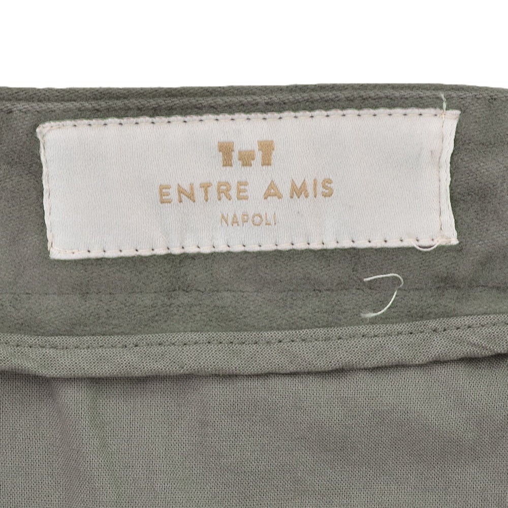 【preSALE!20%off】アントレアミENTREAMISコットンパンツモールスキンメンズ8188モデルダークグレークロップド丈スリムテーパードシルエットストレッチ国内正規品でらでら公式ブランド