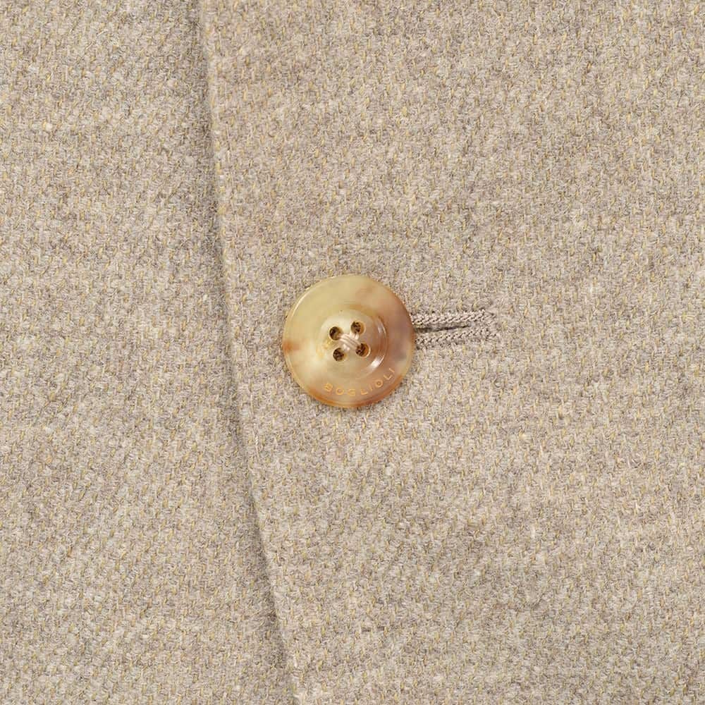 ボリオリBOGLIOLIシングルジャケットメンズDOVERドーバー段返り3つ釦フロントグレージュウール混生地ノッチドラペルアンフィニッシュ袖ボタン付け代金込み国内正規品でらでら公式ブランド