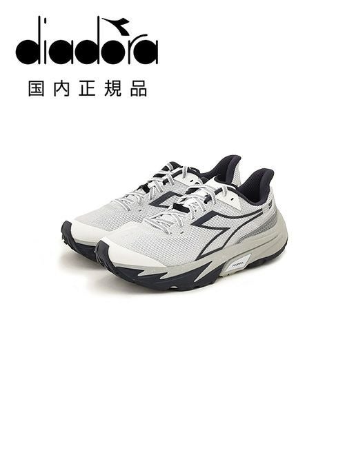 ディアドラDIADORAトレイルランニングスニーカーメンズレースアップシューズSESTRIERE-XT2ライトグレー×ブルーポリエステルメッシュ生地ラバーソール軽量国内正規品でらでら公式ブランド
