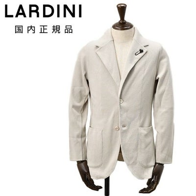 【preSALE!20%off】ラルディーニLARDINIニットジャケットメンズ2つ釦シングルフロントJBLJM56コットン100%ミラノリブベージュカーディガンブート二エール付国内正規品でらでら公式ブランド