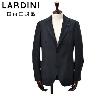 【preSALE!20%off】ラルディーニLARDINIネイビーカジュアルジャケット紺ブレメンズ2つ釦シングルウール混ブート二エール付アンフィニッシュ袖ボタン付け代金込み国内正規品A6206Qでらでら公式ブランド