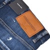 【preSALE!20%off】ディースクエアードDSQUARED2スリムテーパードデニムメンズSKATERJEANスケータージーンインディゴブルー微ダメージペイント加工レザーバックパッチ国内正規品でらでら公式ブランド