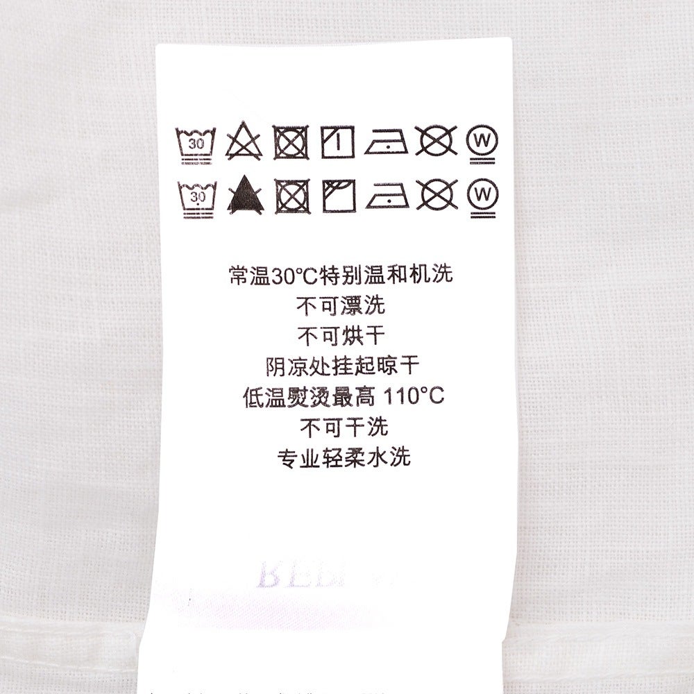 【preSALE!20%off】リプレイREPLAY長袖カジュアルシャツメンズリネン生地CPO型ガーメントダイホワイト白フラップ付き胸ポケットブランドタグレギュラーフィット国内正規品でらでら公式ブランド