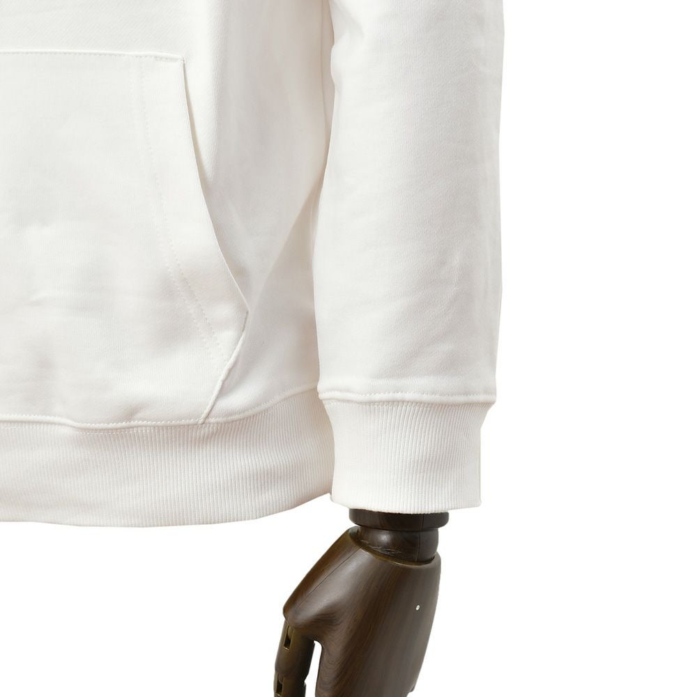 リプレイREPLAYプルオーバーパーカーメンズコットン100%スウェットホワイト白ブランドロゴデザインドローコードレギュラーフィット国内正規品でらでら公式ブランド