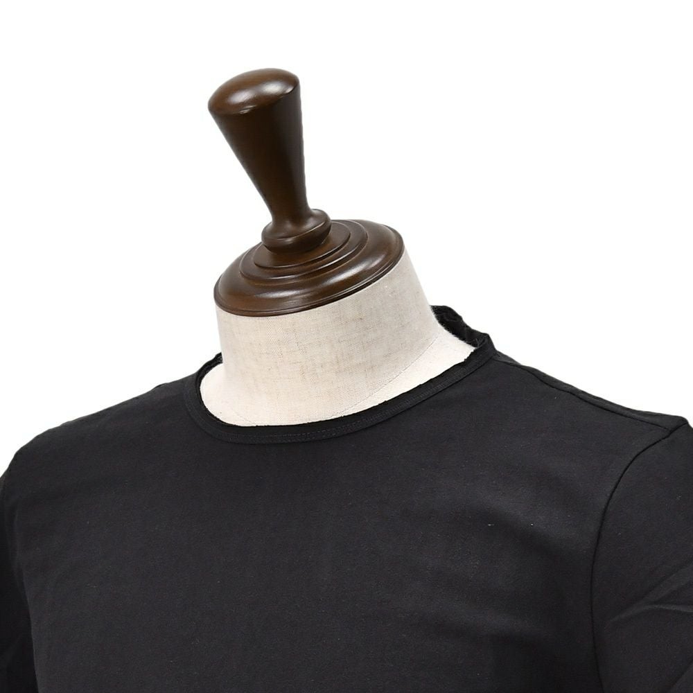 リプレイREPLAY半袖Tシャツメンズクルーネックカットソーダメージ風デザインコットンジャージーブラック黒左袖ブランド織りタグ薄手仕様レギュラーシルエット国内正規品でらでら公式ブランド