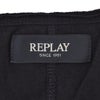 リプレイREPLAY半袖Tシャツメンズクルーネックカットソーダメージ風デザインコットンジャージーブラック黒左袖ブランド織りタグ薄手仕様レギュラーシルエット国内正規品でらでら公式ブランド