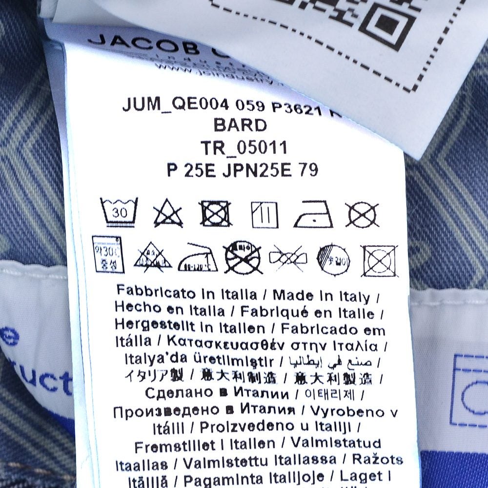 【preSALE!20%off】ヤコブコーエンJACOBCOHENデニムパンツメンズストレッチジーンズBARDバードモデルインディゴウォッシュスリムストレートハラコバックパッチヴィンテージ加工国内正規品でらでら公式ブランド