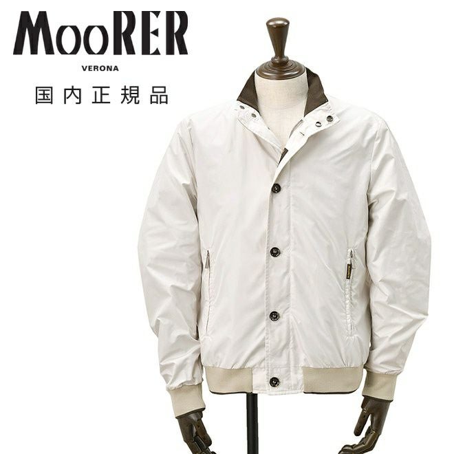 【ポイント8倍7/119:59まで】ムーレーMooRERボンバージャケットメンズMEZZANO-KMミリタリーブルゾンアイボリーフリント二重開閉春アウターレギュラーフィット国内正規品でらでら公式ブランド