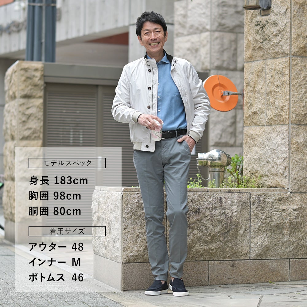 ムーレーMooRERボンバージャケットメンズMEZZANO-KMミリタリーブルゾンアイボリーフリント二重開閉春アウターレギュラーフィット国内正規品でらでら公式ブランド