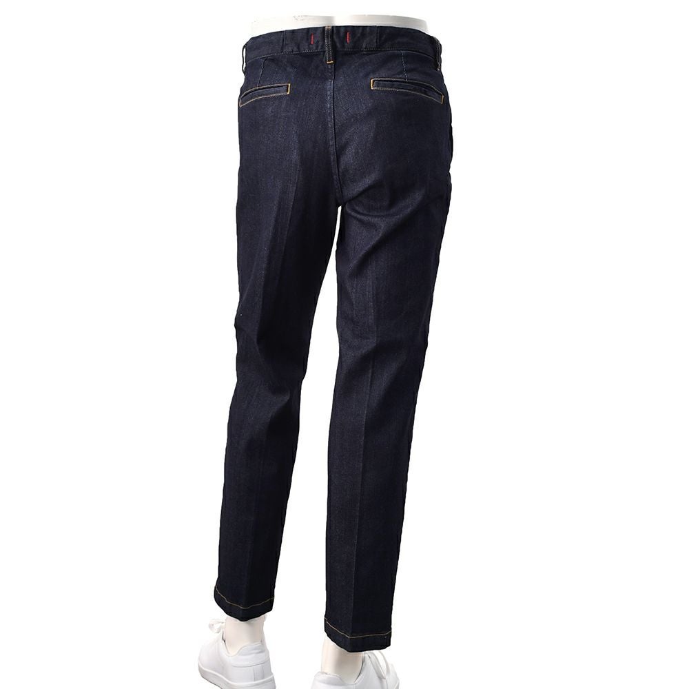レッドカードトーキョーREDCARDTOKYOデニムスラックスメンズSlackスラック3者混生地インディゴ1プリーツセンタークリーススリムテーパードストレッチジーンズ国内正規品でらでら公式ブランド