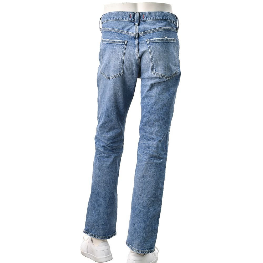 レッドカードトーキョーREDCARDTOKYOストレッチデニムメンズRhythmStraightリズムストレートペイントデザインライトブルーヴィンテージジーンズ日本製国内正規品でらでら公式ブランド