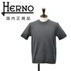 【ポイント8倍7/119:59まで】ヘルノHERNO半袖Tシャツメンズクルーネックカットソーニット調JERSEYKNITEFFECTダークグレーレギュラーフィットショートスリーブシルバープレート国内正規品でらでら公式ブランド