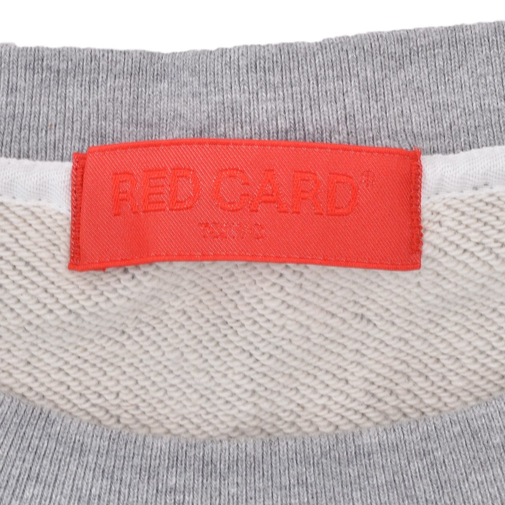 【preSALE!20%off】レッドカードトーキョーREDCARDTOKYO長袖トレーナーメンズスウェットChampモデルグレー裏パイル仕様ロゴ刺繍ドロップショルダーオーバーサイズ国内正規品でらでら公式ブランド