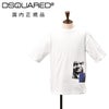 ディースクエアードDSQUARED2半袖Tシャツメンズクルーネックカットソーフォトグラフィックデザインホワイト白コットンジャージールーズフィット国内正規品でらでら公式ブランド