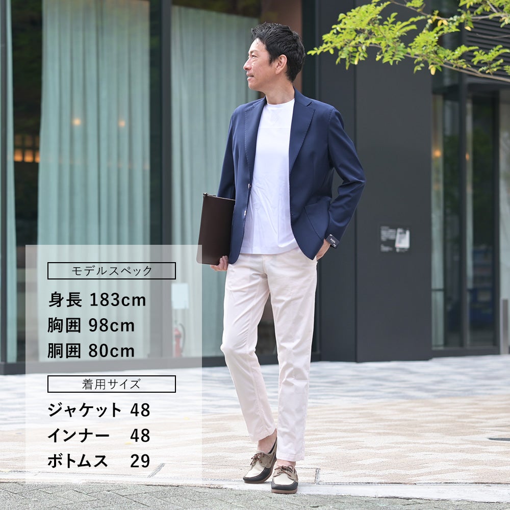 【preSALE!20%off】バルバBARBAカジュアルジャケットメンズシングル2つ釦EASY-J13者混サマーウールネイビー紺スリムフィットノッチドラペル軽量イタリア製国内正規品でらでら公式ブランド