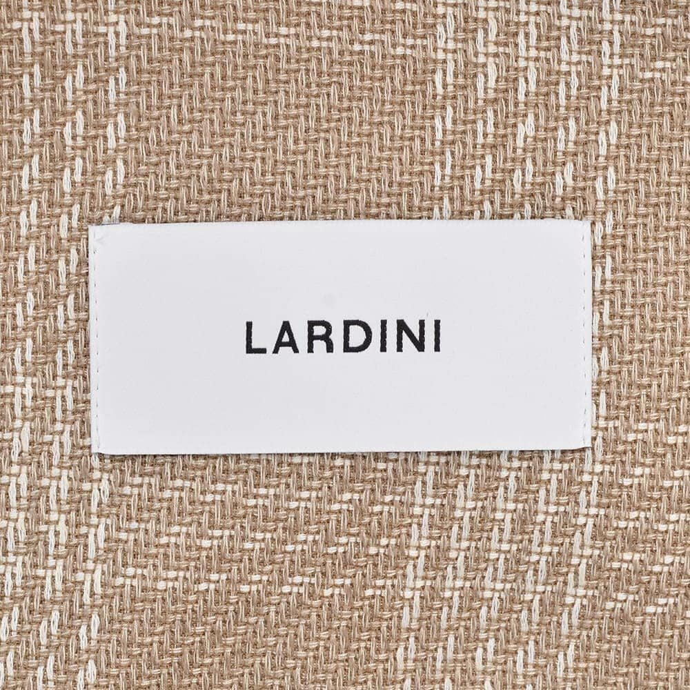 【preSALE!20%off】ラルディーニLARDINIカジュアルジャケットメンズ2Bジャケットコットンリネンブラウン×ホワイトROMAブート二エール付アンフィニッシュ袖ボタン付け代金込みチェック柄国内正規品でらでら公式ブランド