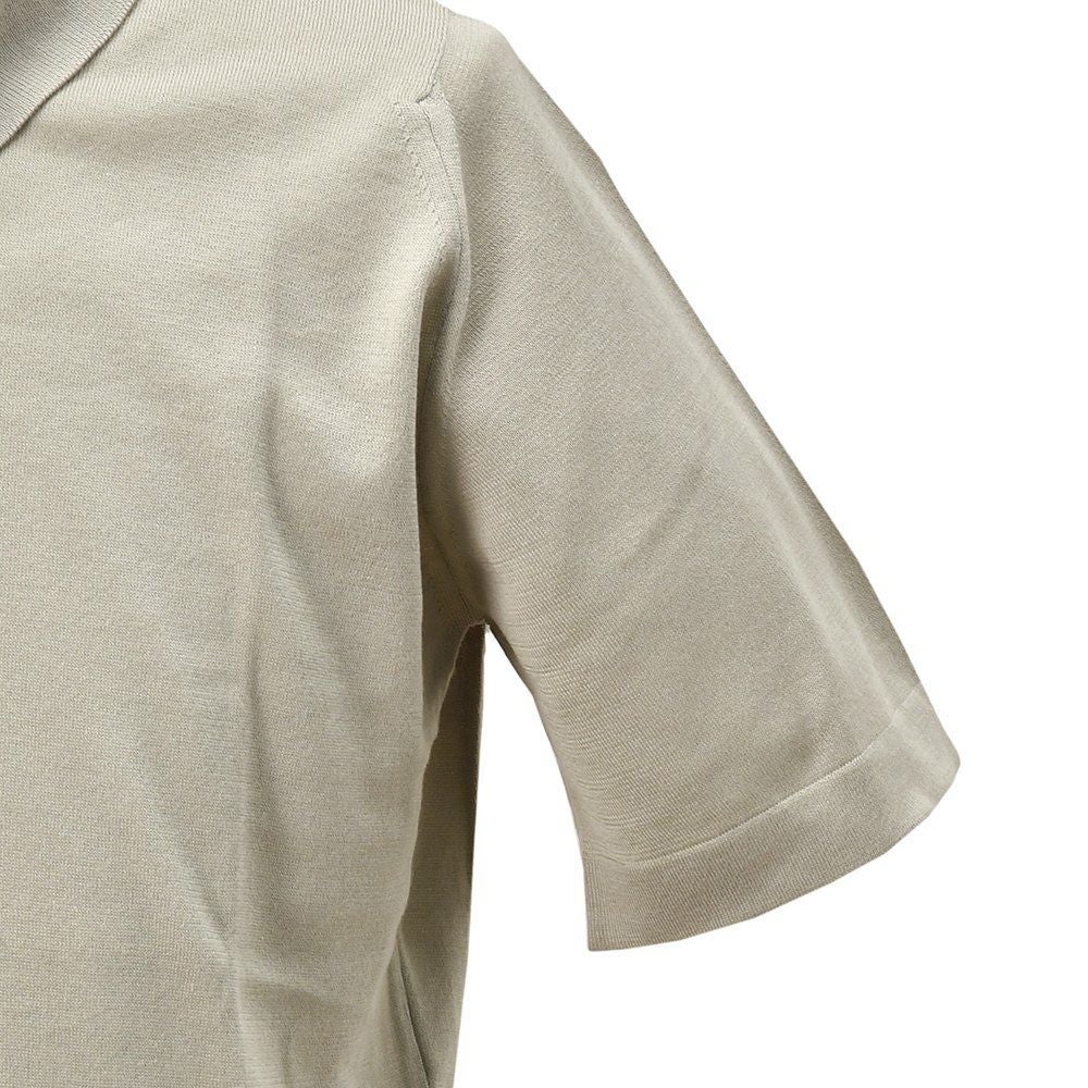 ジョンスメドレーJOHNSMEDLEY半袖ニットシャツメンズカーディガンFOLKEウェルトヘム仕様シーアイランドコットンライトグレー30ゲージEASYFITイージーフィット国内正規品でらでら公式ブランド