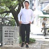 ディアドラDIADORAレザースニーカーメンズインドアシューズTRAINERトレーナーレースアップタイプブラック×ホワイトガムソールフォークドパッチ国内正規品でらでら公式ブランド