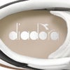 ディアドラDIADORAレザースニーカーメンズインドアシューズTRAINERトレーナーレースアップタイプホワイト×ブラックガムソールフォークドパッチ国内正規品でらでら公式ブランド