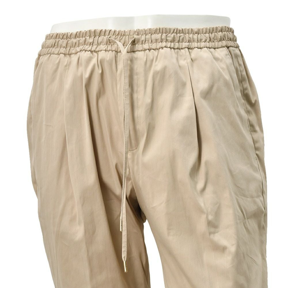 ブリリアBRIGLIA1949イージースラックスメンズWIMBLEDONSウィンブルドンベージュゴムウエスト&ドローコードコットンワンプリーツライトオンス国内正規品でらでら公式ブランド