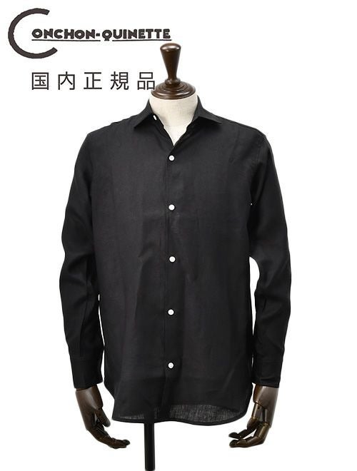 コンション キネット CONCHON QUINETTE リネンシャツ メンズ 麻 シャツ