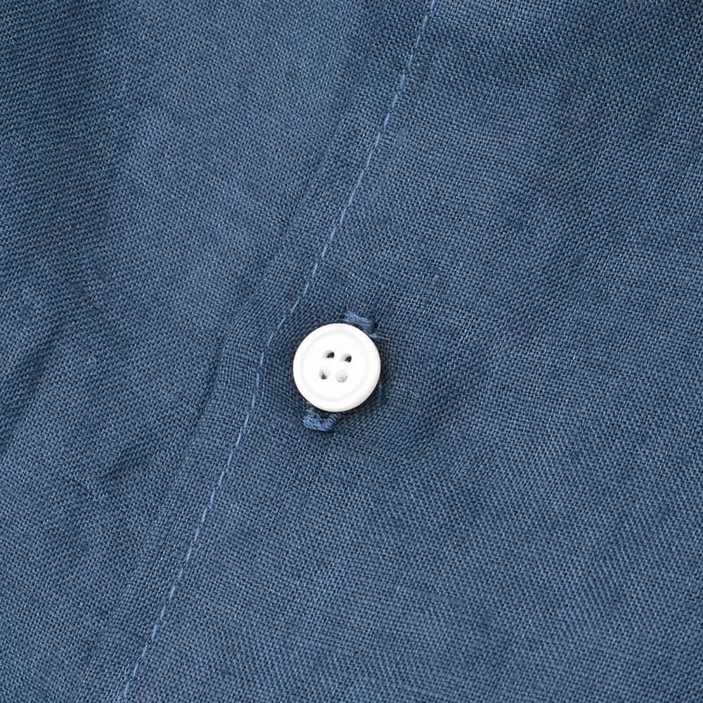 コンションキネットCONCHONQUINETTEリネンシャツメンズ麻シャツLACHEMISEFRONCEセミワイドカラーネイビー紺リネン100％フランス製国内正規品でらでら公式ブランド