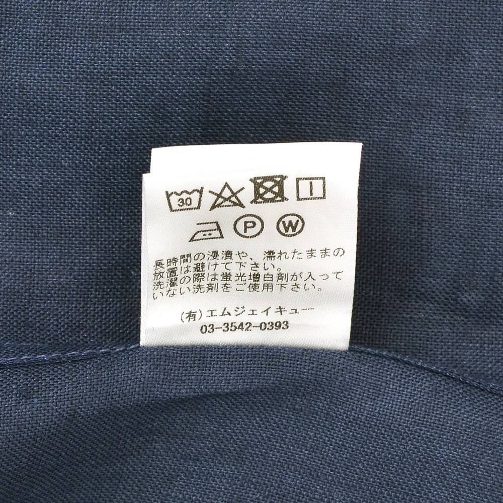 コンションキネットCONCHONQUINETTEリネンシャツメンズ麻シャツLACHEMISEFRONCEセミワイドカラーネイビー紺リネン100％フランス製国内正規品でらでら公式ブランド