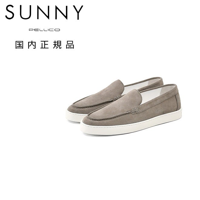 ペリーコサニーPELLICOSUNNYスリッポンメンズモカシン型シューズスエードレザーライトグレーBARTEXバーテックスM0052.0cmソール国内正規品でらでら公式ブランド