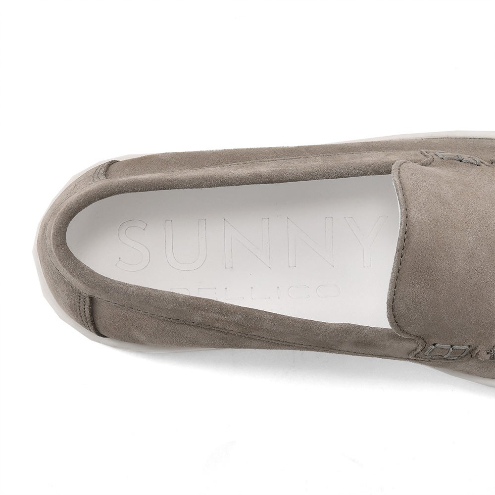 ペリーコサニーPELLICOSUNNYスリッポンメンズモカシン型シューズスエードレザーライトグレーBARTEXバーテックスM0052.0cmソール国内正規品でらでら公式ブランド