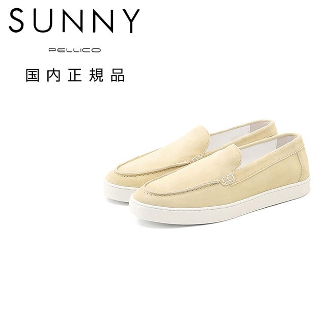 ペリーコサニーPELLICOSUNNYスリッポンメンズモカシン型シューズスエードレザーライトベージュBARTEXバーテックスM0052.0cmソール国内正規品でらでら公式ブランド