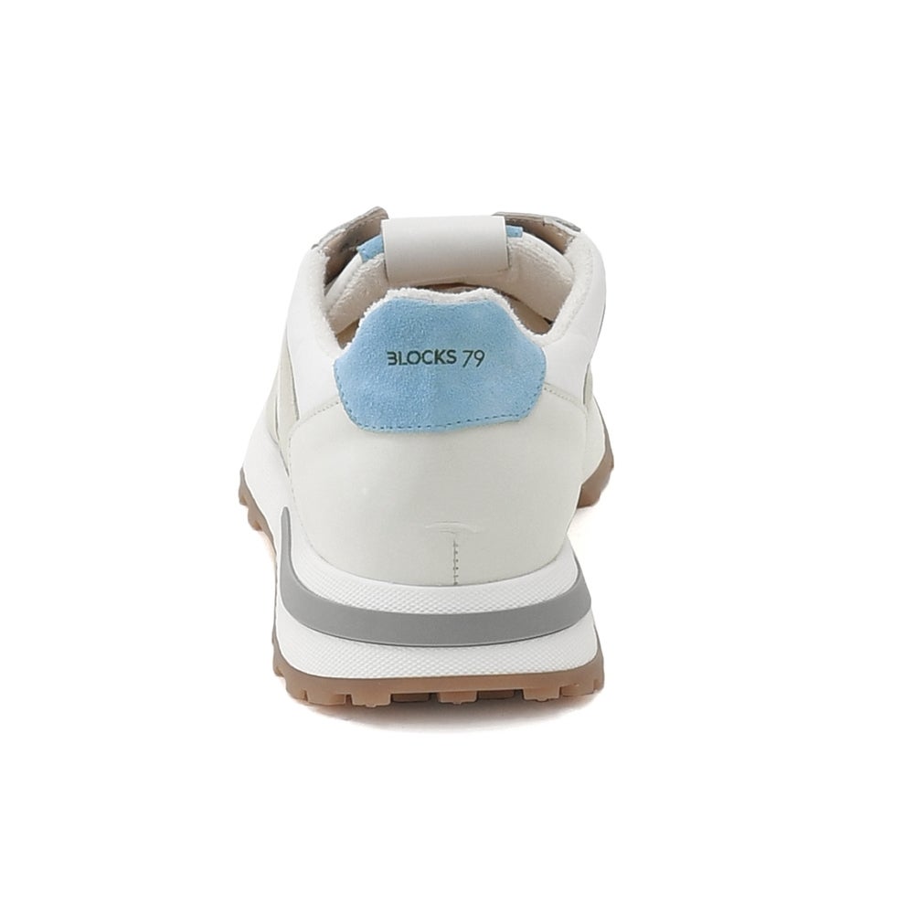 ブロックス79BLOCKS79ローカットスニーカーメンズレースアップシューズJOGGERモデルスエード×ナイロンブランドロゴグレー×ホワイトラバーソール国内正規品でらでら公式ブランド
