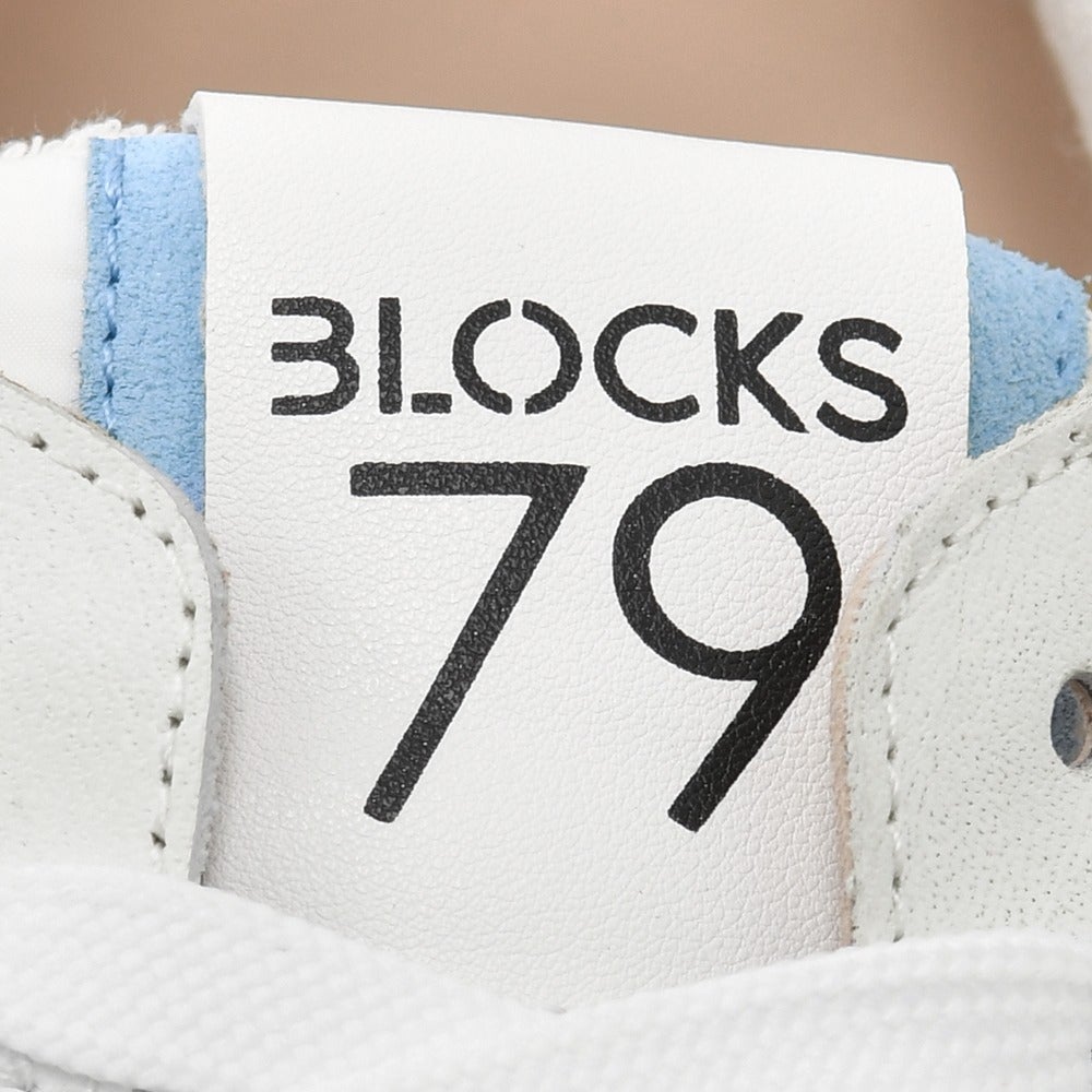 ブロックス79BLOCKS79ローカットスニーカーメンズレースアップシューズJOGGERモデルスエード×ナイロンブランドロゴグレー×ホワイトラバーソール国内正規品でらでら公式ブランド