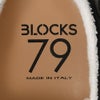 ブロックス79BLOCKS79レザースニーカーメンズレースアップシューズCOBIモデルブラックナンバリング風デザインブラック黒厚底ソール国内正規品でらでら公式ブランド