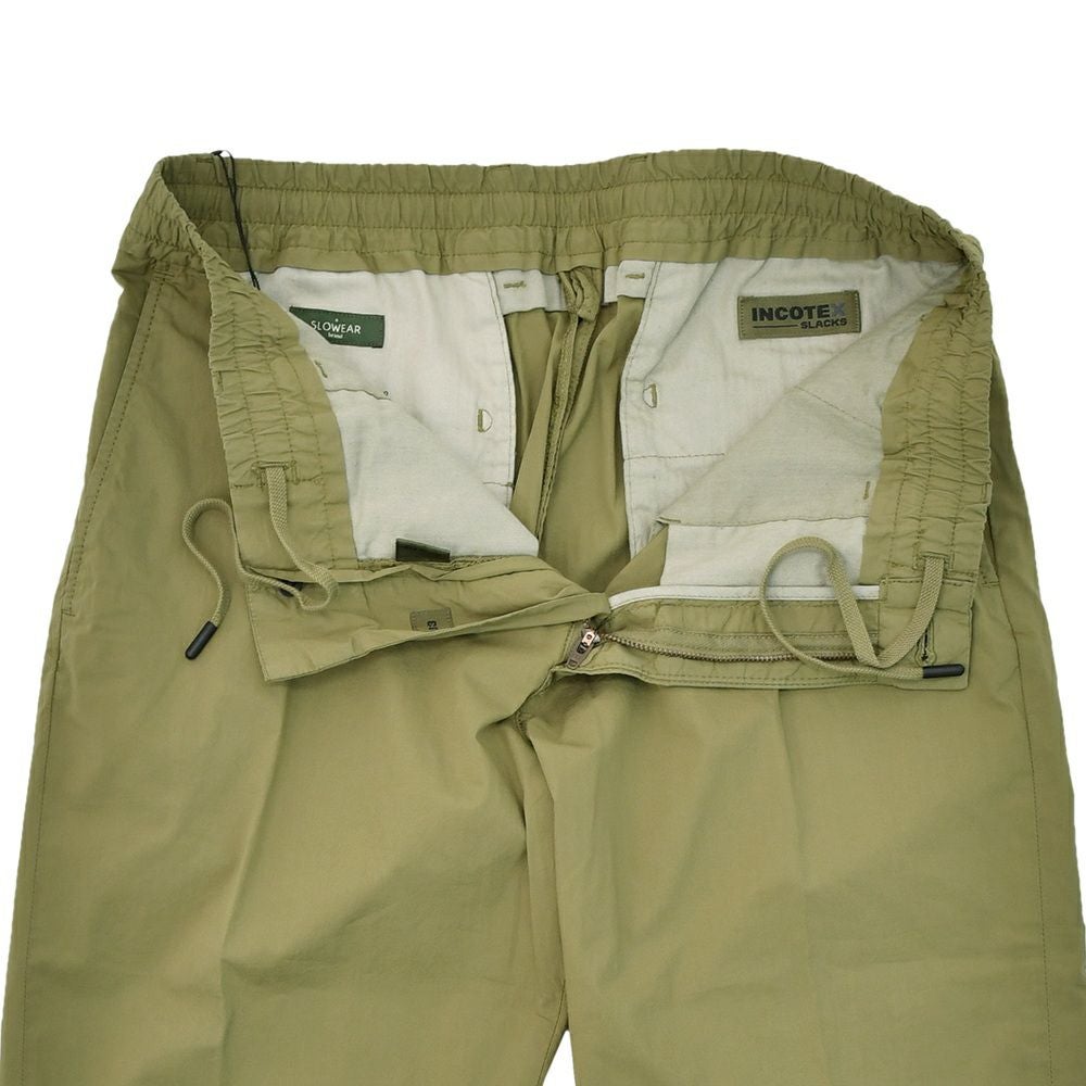【preSALE!20%off】インコテックススラックスINCOTEXSLACKSイージーパンツメンズ11SA66コットンポプリン生地オリーブゴムウエスト&ドローコードスリムテーパードフィット国内正規品でらでら公式ブランド