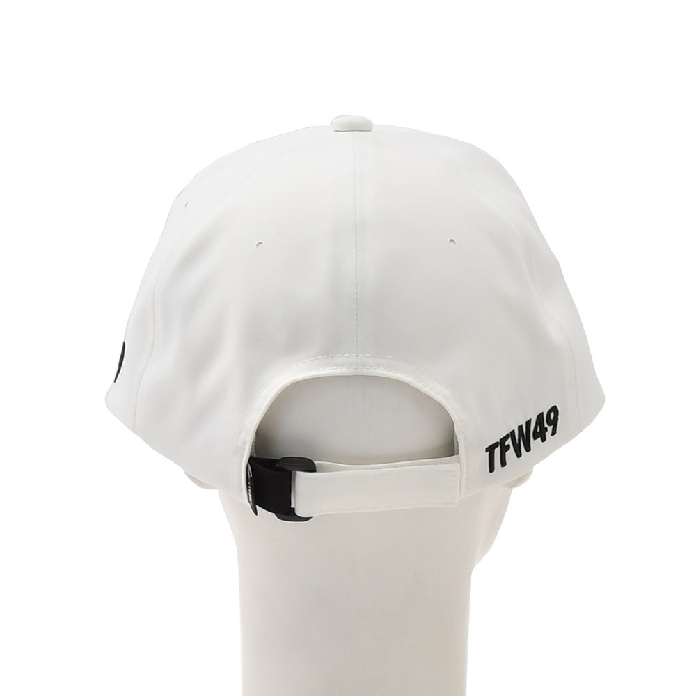 TFW49ティーエフダブリューフォーティーナインベースボールキャップメンズテクニカル帽子6パネル刺繍ロゴベルクロアジャスター調節ポリエステルホワイト白ゴルフ国内正規品でらでら公式ブランド