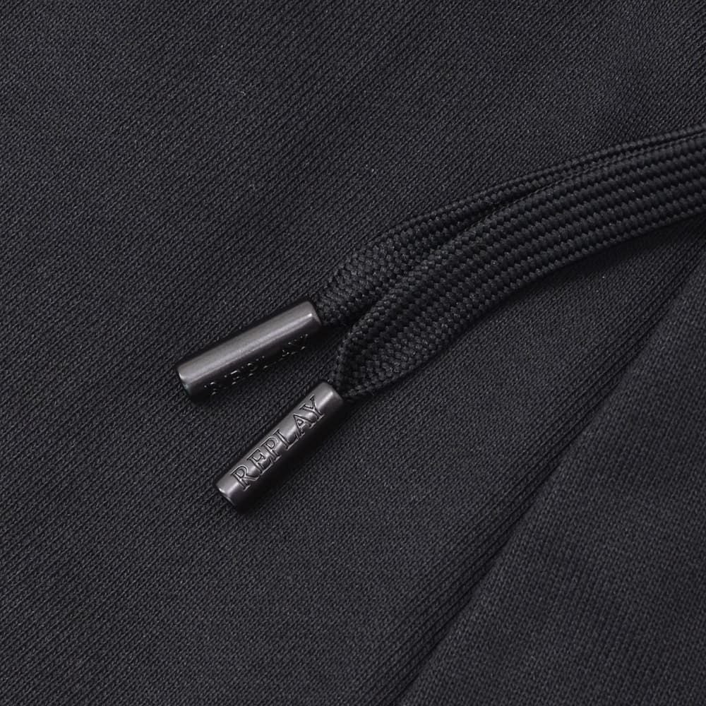 リプレイREPLAYイージーショーツメンズM9032ハーフパンツブラック黒コットンスウェットレギュラーシルエット国内正規品でらでら公式ブランド