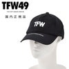 TFW49ティーエフダブリューフォーティーナインベースボールキャップメンズテクニカル帽子パンチングメッシュ6パネルラバーロゴベルクロアジャスター調節ブラック黒ゴルフ国内正規品でらでら公式ブランド