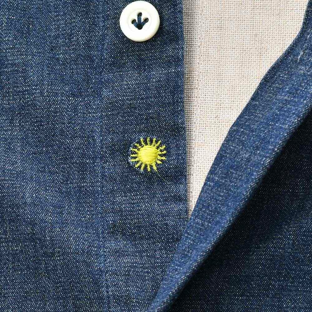 ジャンネットGIANNETTO長袖カジュアルシャツメンズコットンシャンブレー生地ヴィンチフィットVINCIFITインディゴウォッシュWASHINGDIVISIONウォッシングデヴィジョンイタリア製国内正規品でらでら公式ブランド