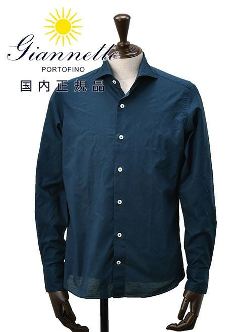 ジャンネット GIANNETTO 長袖カジュアルシャツ メンズ リネンコットン